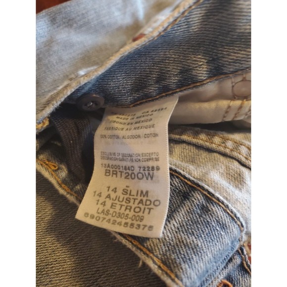 WRANGLER Boys Youth 14 SLIM Light Wash Boot Cut Denim Blue JEANS EUC Adjustable - Picture 5 of 10